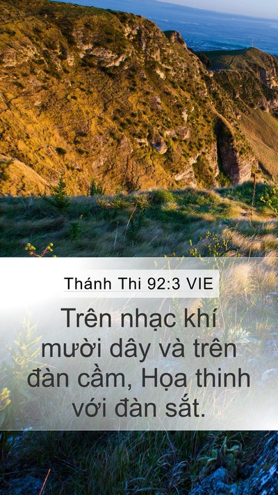 Thánh Thi 92:3 VIE Bible Verse Image