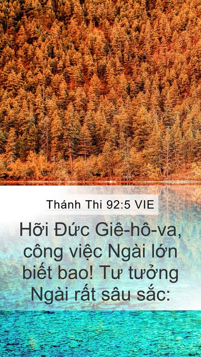 Thánh Thi 92:5 VIE Bible Verse Image