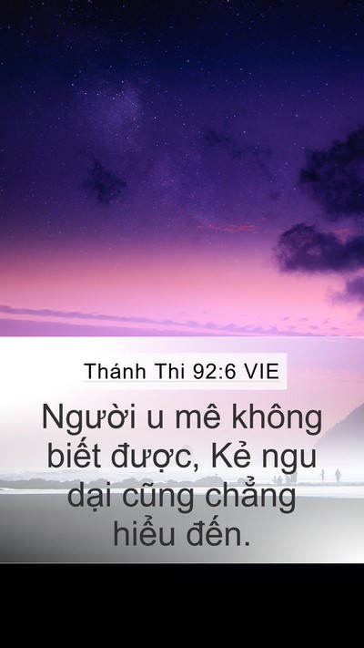 Thánh Thi 92:6 VIE Bible Verse Image