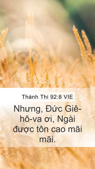 Thánh Thi 92:8 VIE Bible Verse Image