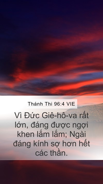 Thánh Thi 96:4 VIE Bible Verse Image
