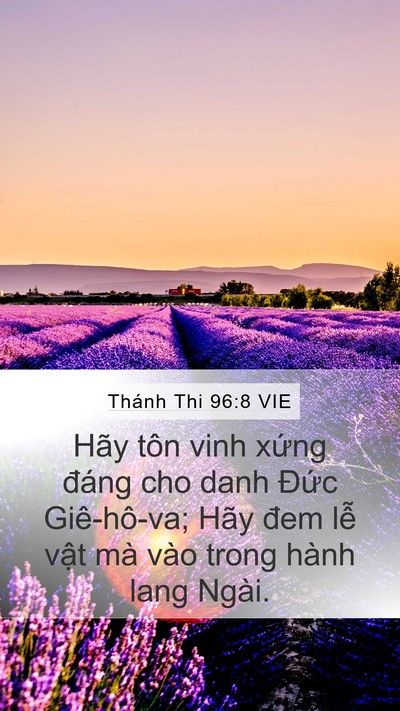 Thánh Thi 96:8 VIE Bible Verse Image