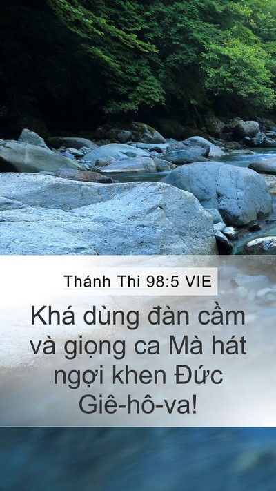 Thánh Thi 98:5 VIE Bible Verse Image