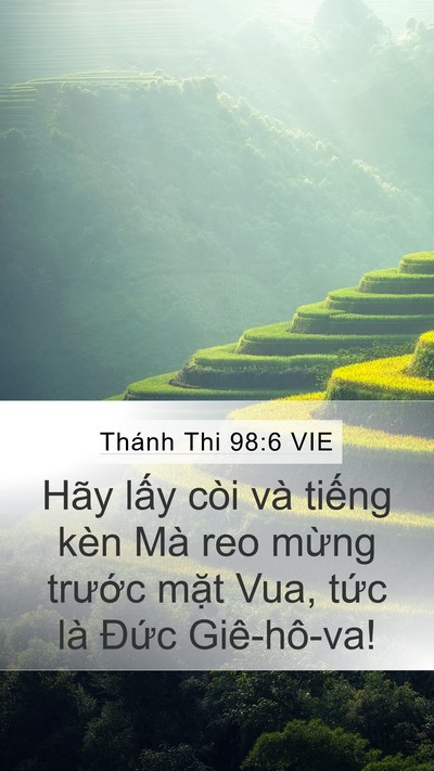 Thánh Thi 98:6 VIE Bible Verse Image