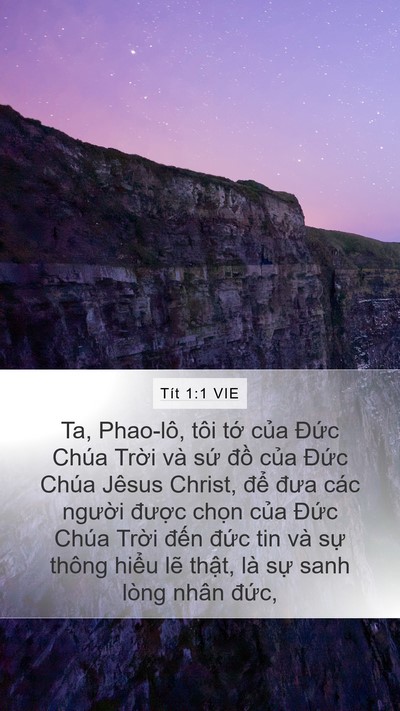 Tít 1:1 VIE Bible Verse Image