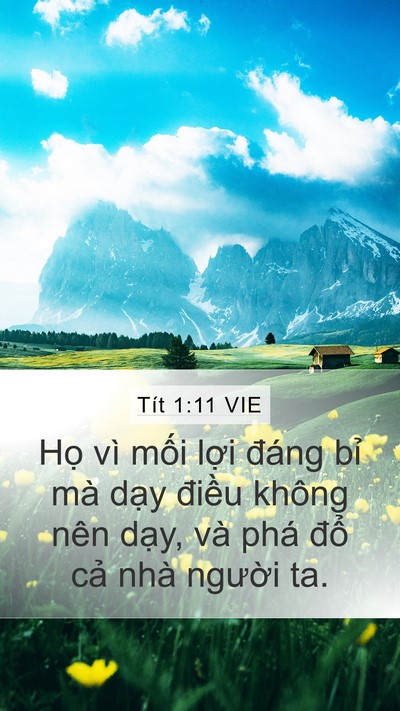 Tít 1:11 VIE Bible Verse Image