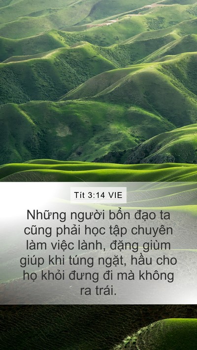 Tít 3:14 VIE Bible Verse Image