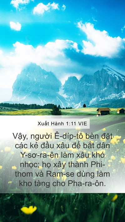 Xuất Hành 1:11 VIE Bible Verse Image