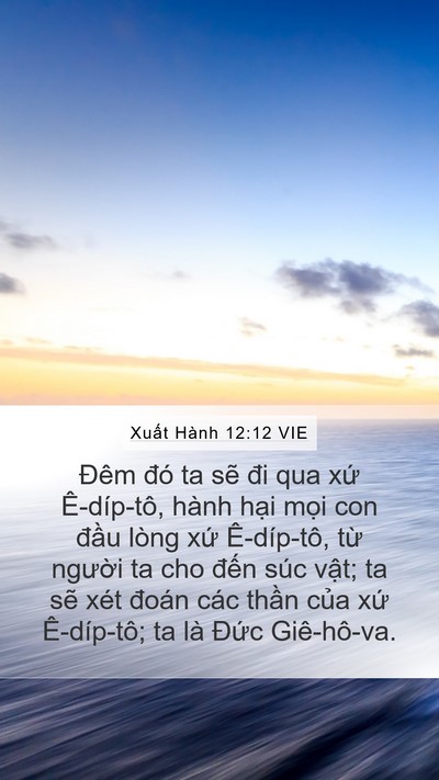 Xuất Hành 12:12 VIE Bible Verse Image