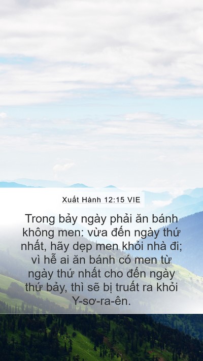 Xuất Hành 12:15 VIE Bible Verse Image