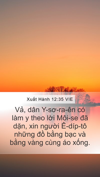 Xuất Hành 12:35 VIE Bible Verse Image