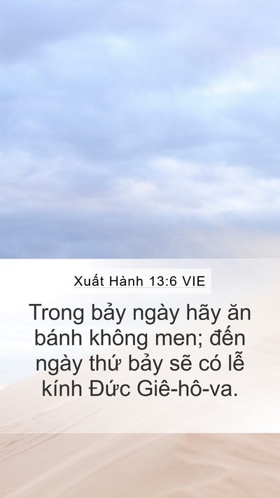 Xuất Hành 13:6 VIE Bible Verse Image