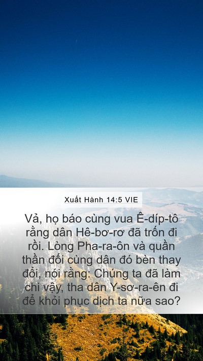 Xuất Hành 14:5 VIE Bible Verse Image