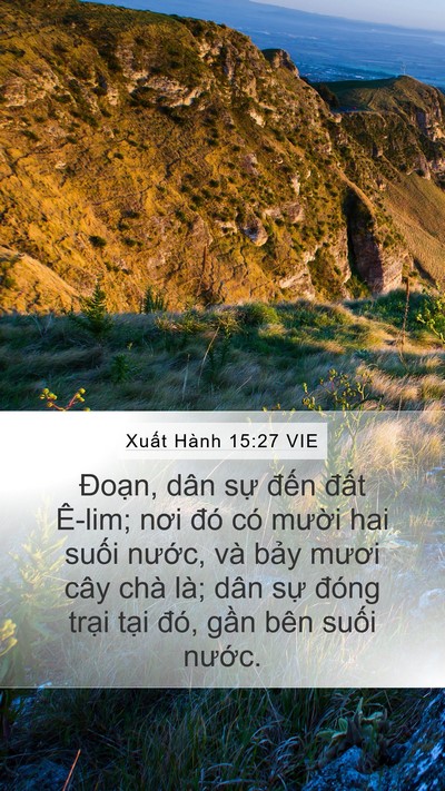 Xuất Hành 15:27 VIE Bible Verse Image