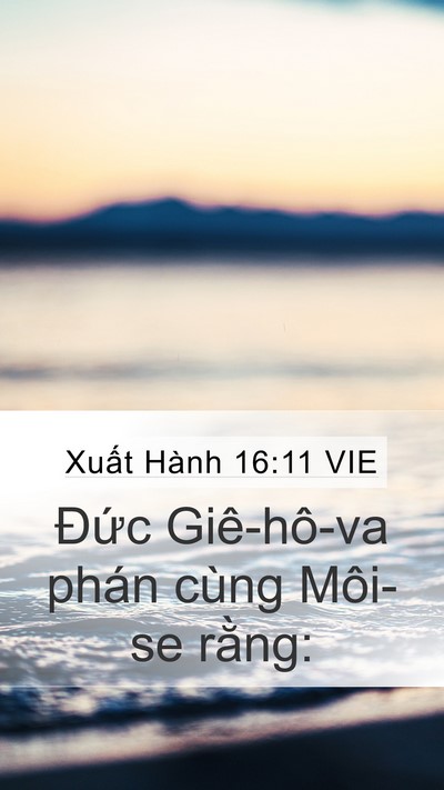 Xuất Hành 16:11 VIE Mobile Phone Wallpaper - Đức Giê-hô-va phán cùng Môi-se - Mobile Bible Verse Wallpaper