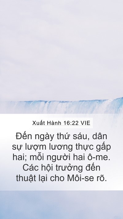 Xuất Hành 16:22 VIE Bible Verse Image