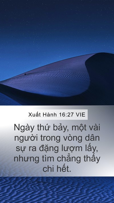 Xuất Hành 16:27 VIE Bible Verse Image