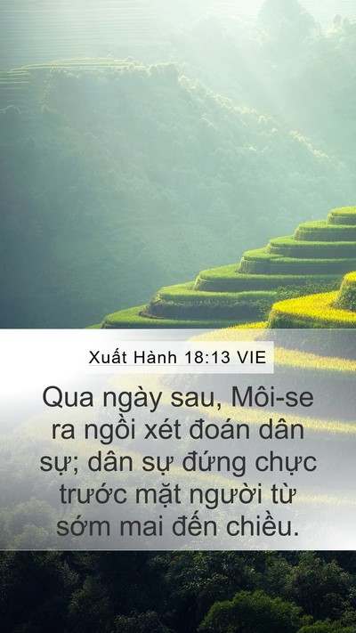 Xuất Hành 18:13 VIE Bible Verse Image