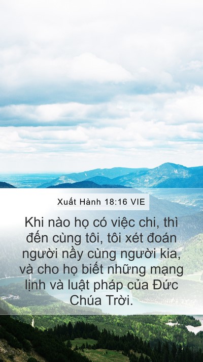 Xuất Hành 18:16 VIE Bible Verse Image