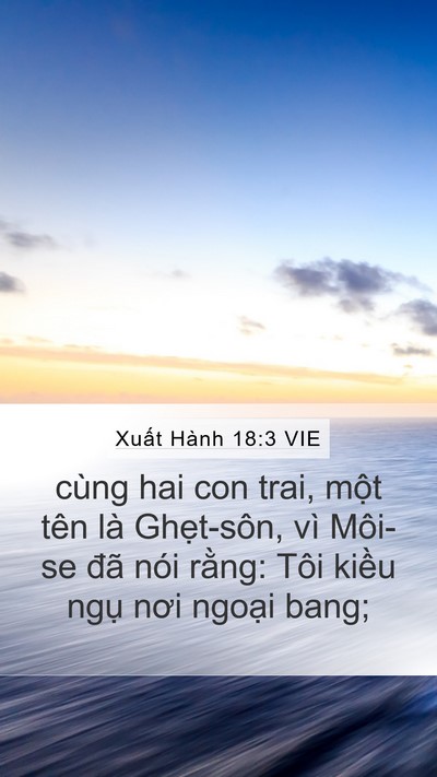 Xuất Hành 18:3 VIE Bible Verse Image