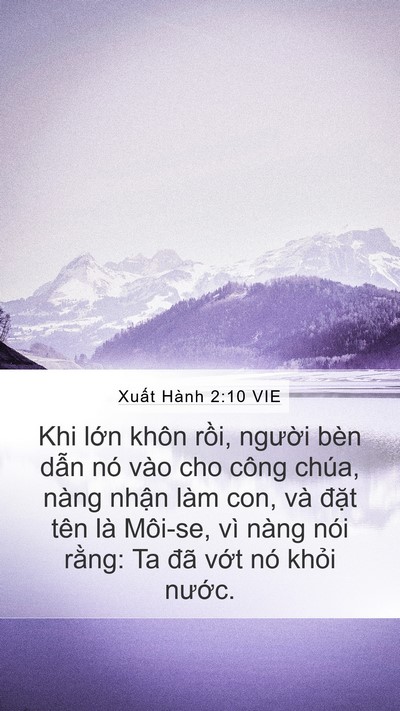 Xuất Hành 2:10 VIE Bible Verse Image