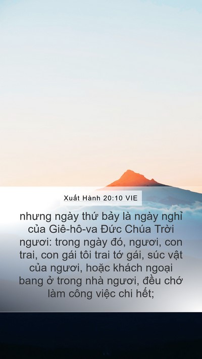 Xuất Hành 20:10 VIE Bible Verse Image