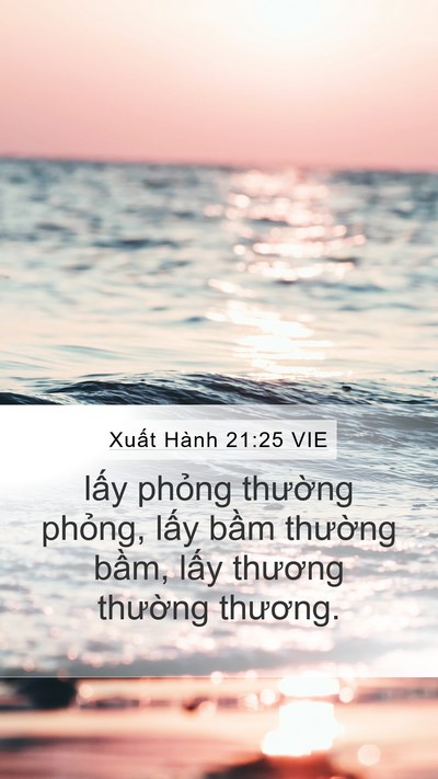 Xuất Hành 21:25 VIE Mobile Phone Wallpaper - lấy phỏng thường phỏng, lấy bầm - Mobile Bible Verse Wallpaper