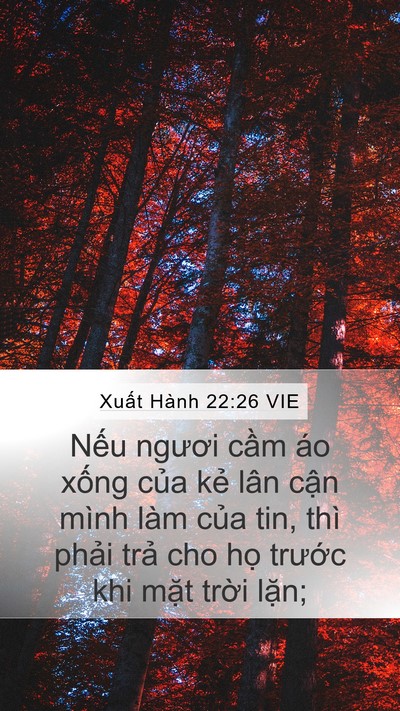 Xuất Hành 22:26 VIE Bible Verse Image