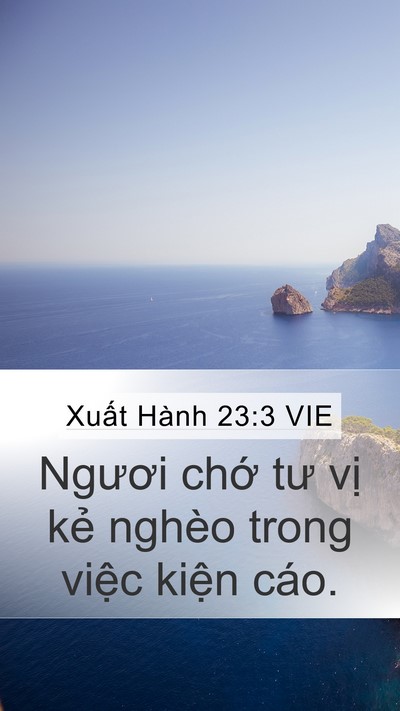 Xuất Hành 23:3 VIE Bible Verse Image