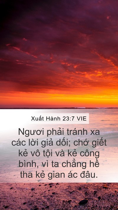 Xuất Hành 23:7 VIE Bible Verse Image