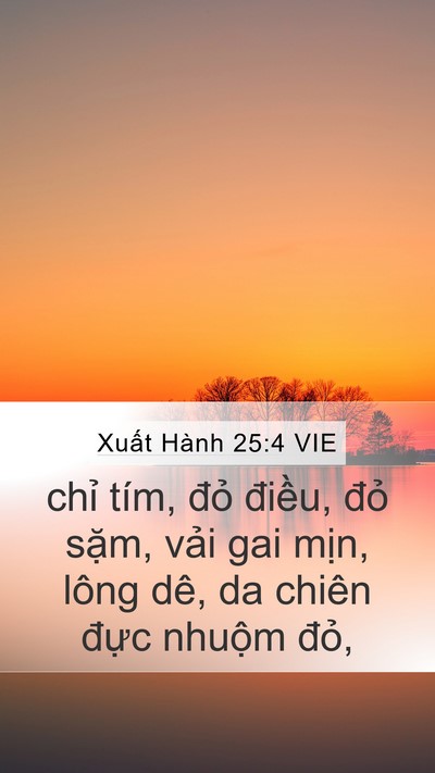 Xuất Hành 25:4 VIE Bible Verse Image