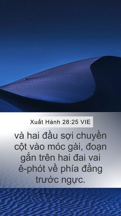 Xuất Hành 28:25 VIE Bible Verse Image