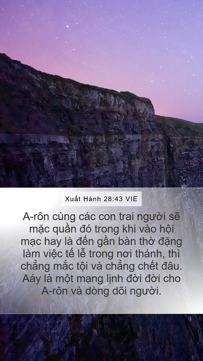 Xuất Hành 28:43 VIE Bible Verse Image