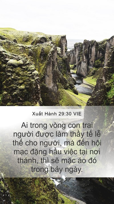 Xuất Hành 29:30 VIE Bible Verse Image