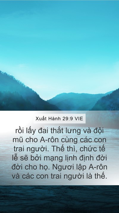 Xuất Hành 29:9 VIE Bible Verse Image