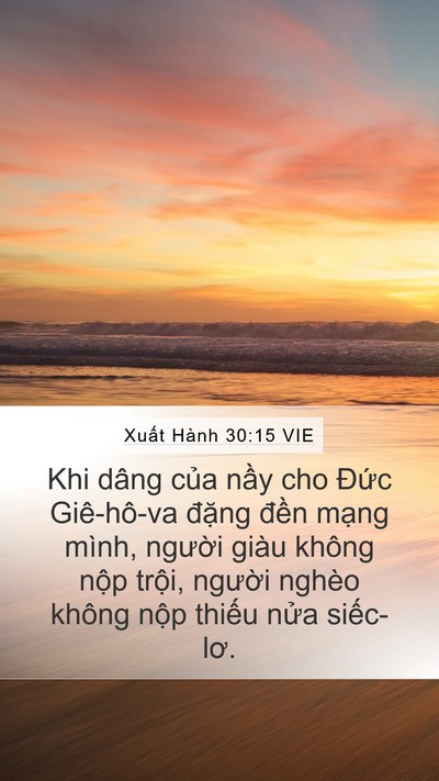 Xuất Hành 30:15 VIE Bible Verse Image
