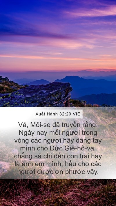 Xuất Hành 32:29 VIE Bible Verse Image