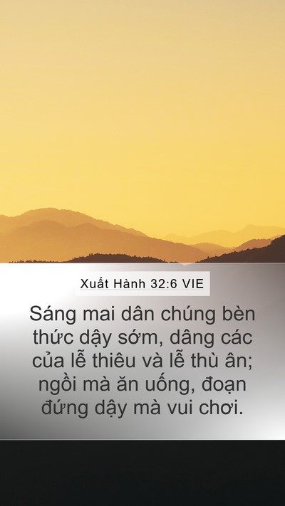Xuất Hành 32:6 VIE Bible Verse Image