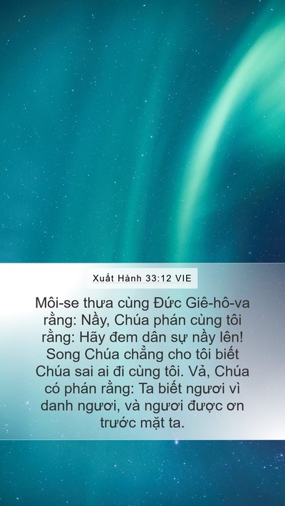 Xuất Hành 33:12 VIE Bible Verse Image