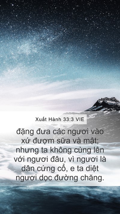 Xuất Hành 33:3 VIE Bible Verse Image