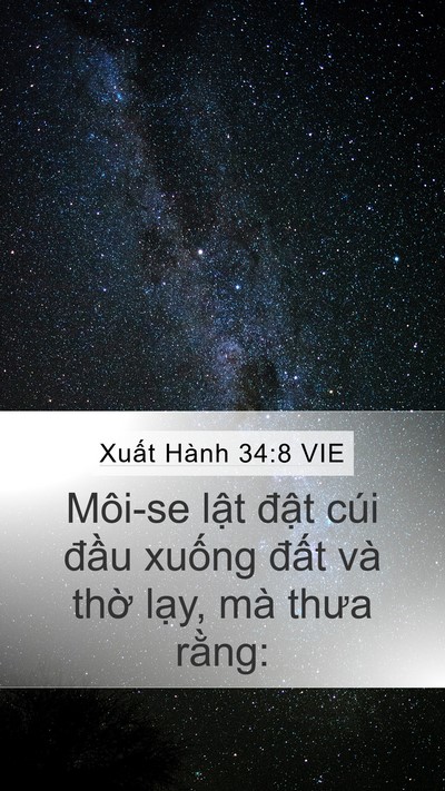 Xuất Hành 34:8 VIE Bible Verse Image