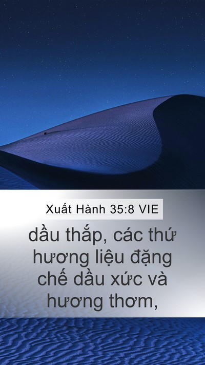 Xuất Hành 35:8 VIE Bible Verse Image
