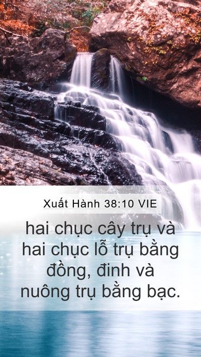 Xuất Hành 38:10 VIE Mobile Phone Wallpaper - hai chục cây trụ và hai chục lỗ trụ - Mobile Bible Verse Wallpaper
