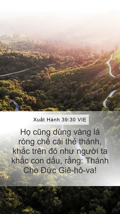 Xuất Hành 39:30 VIE Bible Verse Image