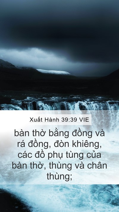 Xuất Hành 39:39 VIE Bible Verse Image