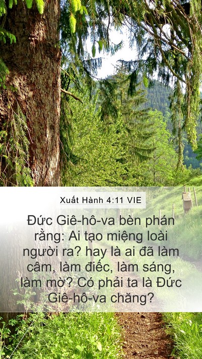 Xuất Hành 4:11 VIE Bible Verse Image