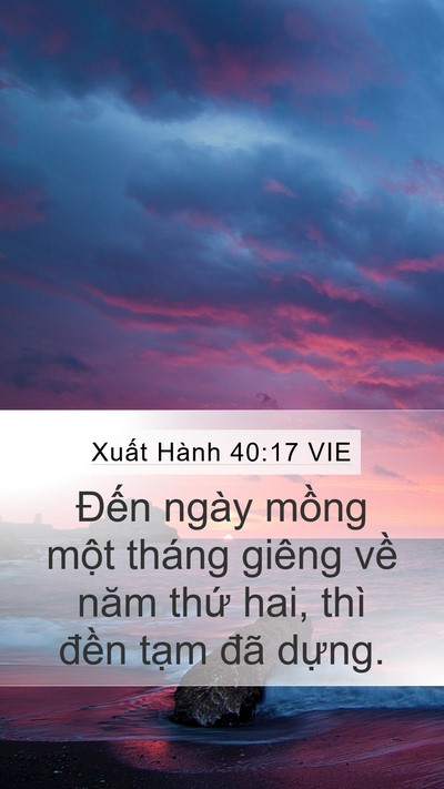 Xuất Hành 40:17 VIE Bible Verse Image