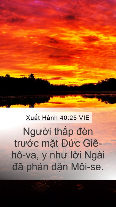 Xuất Hành 40:25 VIE Bible Verse Image