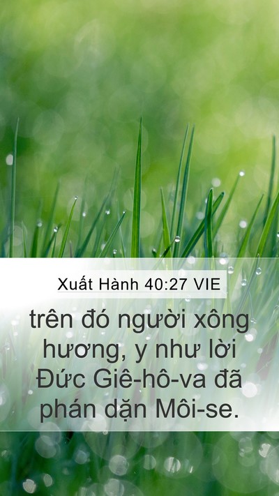 Xuất Hành 40:27 VIE Bible Verse Image
