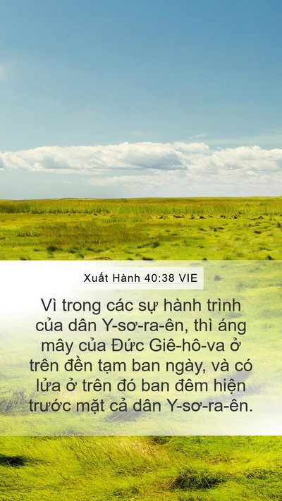 Xuất Hành 40:38 VIE Mobile Phone Wallpaper - Vì trong các sự hành trình của dân - Mobile Bible Verse Wallpaper